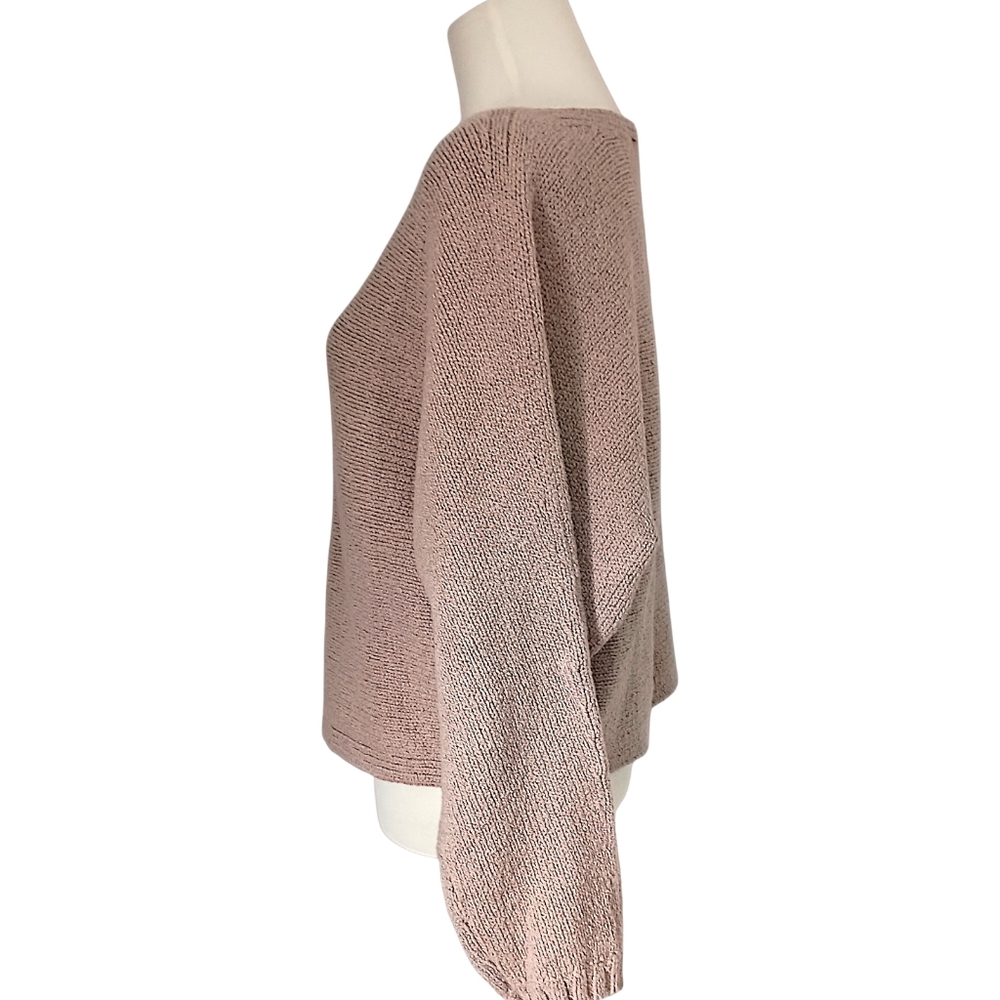 Abercrombie & Fitch Dolman Sweater S/M Relaxed Boatneck Batwing Sleeves Beige‎ - Picture 6 of 16